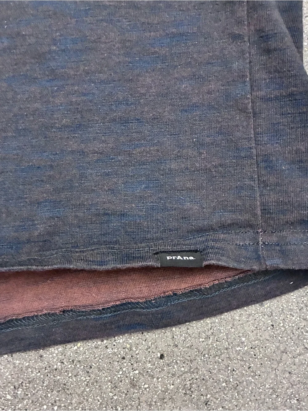 Prana Men’s Medium Ronnie Henley Long Sleeve Button Cotton Dark Sky Heather‎